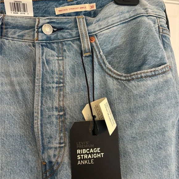 NWT Levi’s Ribcage Straight Ankle Jeans 30x29 - Picture 3 of 4